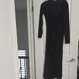 Zara Chic Black Long Sleeve Dress